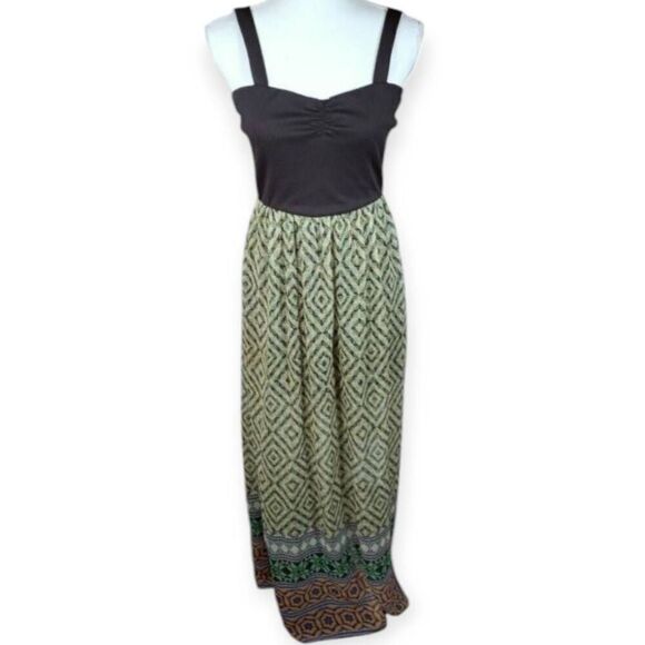 FINESSE BLACK MULTICOLOR MAXI DRESS SZ.M EUC. - Picture 1 of 7